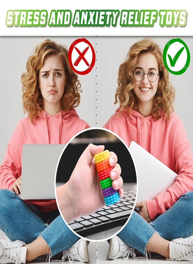 ASIOWELY Detachable Magnetic Little Ouchies Pain Fidget Toys,Spiky Pain Stim Fidget Sensory Toys for Adults Stress Relief,Valentines Day Gifts for Men Woman Quiet Fidgets Grippie Toy Office Workers - Image 5
